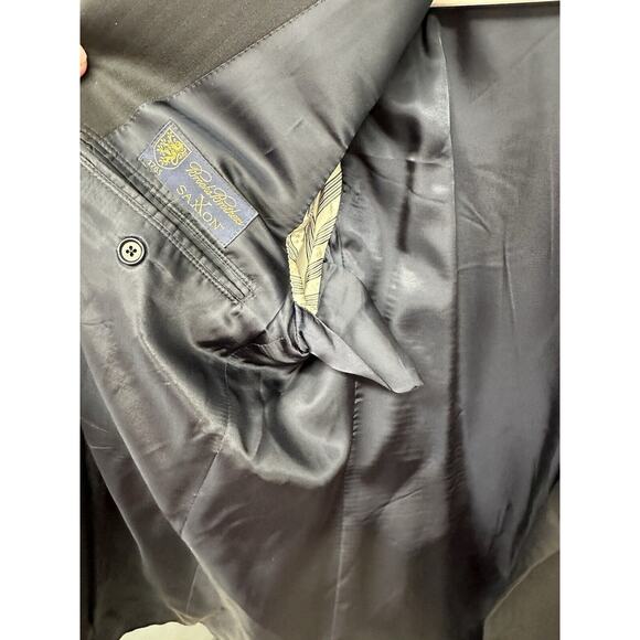 Brooks Brothers Jacket 43 R Navy SaxXon Wool Striped Madison 1818 Sport Coat USA - Picture 9 of 11